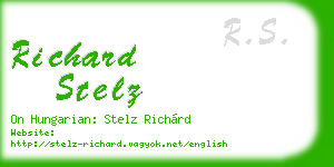 richard stelz business card